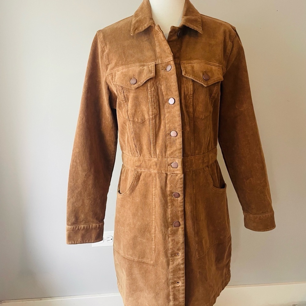 Faherty Corduroy Michelle Long Sleeve Dress NWT Blogger Fav